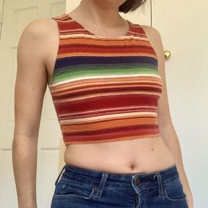 Striped Cotton Crop Top